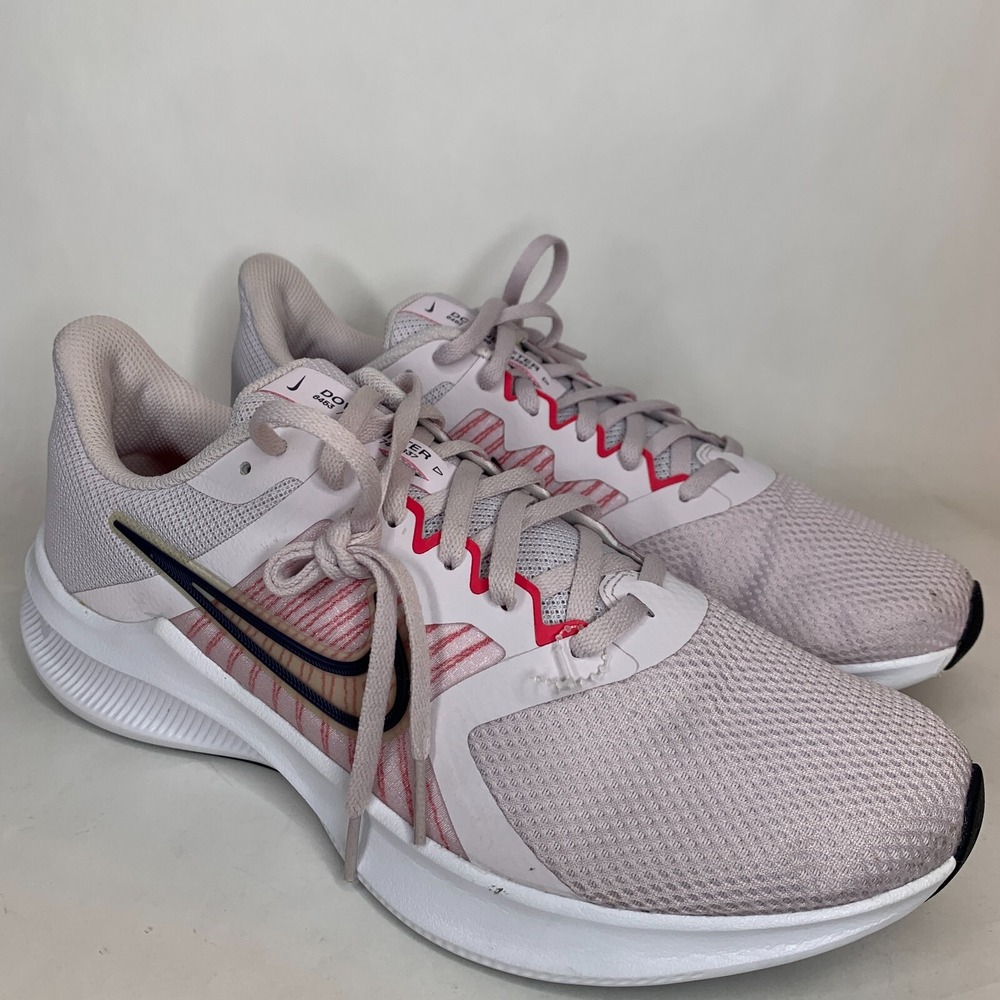 Nike Downshifter 11 Women 11.5 Light Pink Red White Running Athletic Shoes‎